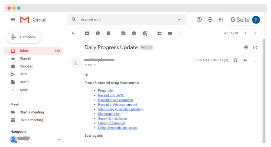 Get daily email and WhatsApp alerts Construction Activities