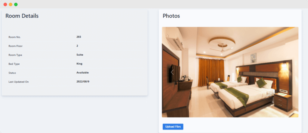hotel management software in india - room details module